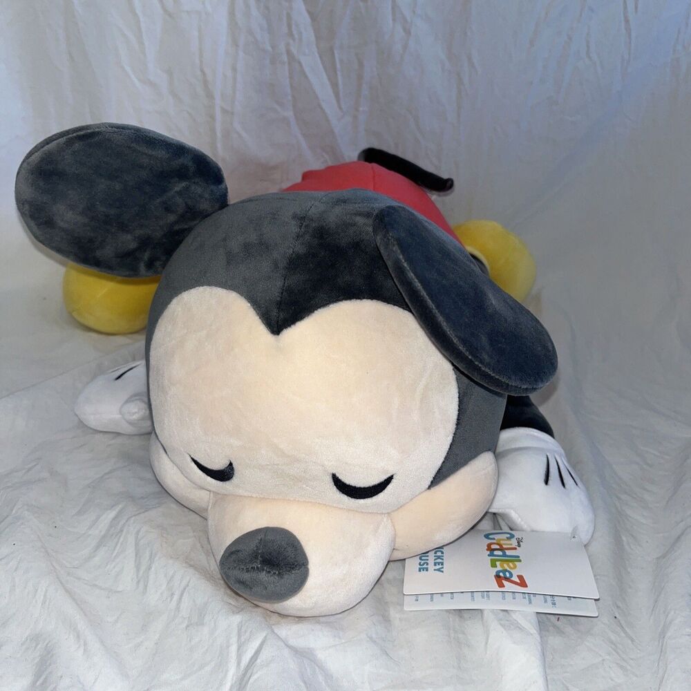 Disney Store Mickey Mouse Cuddleez Large Plush Like Squishmallows 24” NWT